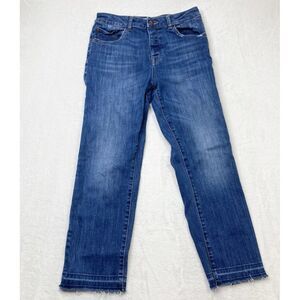 DL1961 Jeans Womens‎ 26 Blue Fade Patti High Rise Straight Raw Hem Casual